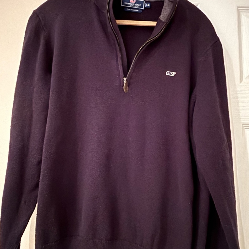 Vineyard Vines Men's Dark Navy Zip-Up Sweater